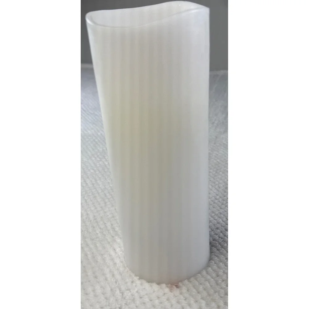 Encandra Liown PushWick Flameless Wax Candle White LED Pillar 100520509